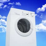 washing machine and blue sky